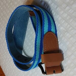 Men's Superdry Striped Blue Cotton Belt Size Medium